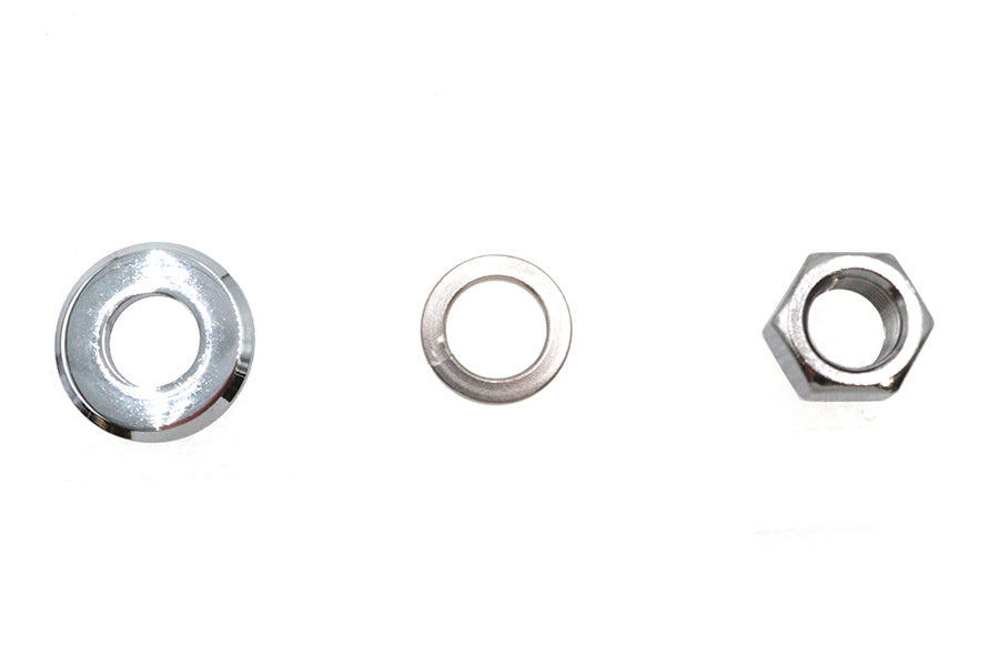 Chrome Front Axle Nut and Washer Kit