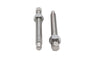 V-TWIN stainless steel wheel adjuster screw set for motorcycle wheels and tires, shown in a close-up image.