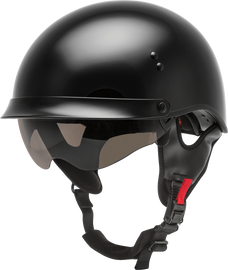 Hh 65 Half Helmet Full Dressed Black Sm