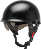 Hh 65 Half Helmet Full Dressed Black Xs