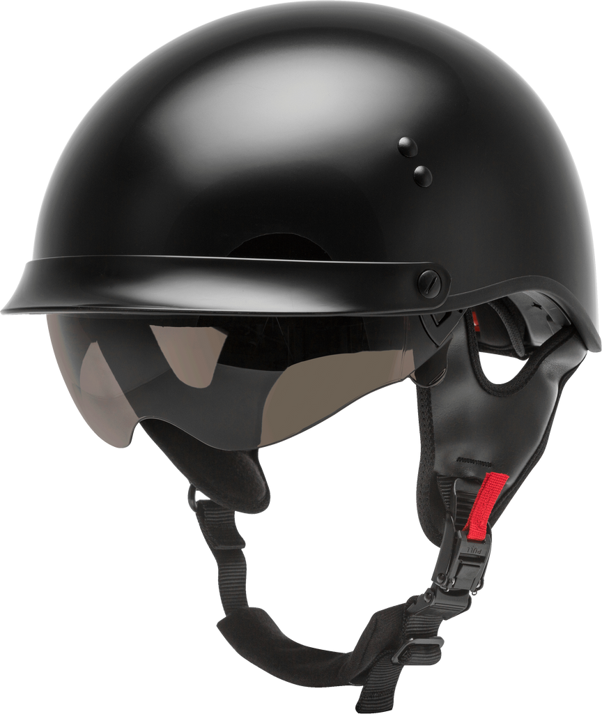 Hh 65 Half Helmet Full Dressed Black Lg