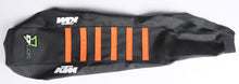 Load image into Gallery viewer, Seat Cover Black/Orange W/Ribs