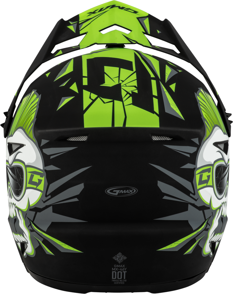Youth Mx 46y Unstable Helmet Matte Black/Green Ys
