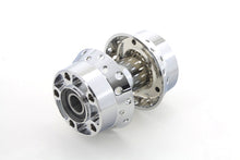 Load image into Gallery viewer, V-TWIN rear wheel hub with 25mm bearings, designed for motorcycle wheel and tire assembly, showing the hub and bearing details.