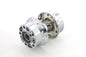 V-TWIN rear wheel hub with 25mm bearings, designed for motorcycle wheel and tire assembly, showing the hub and bearing details.