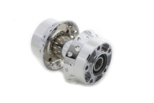 Load image into Gallery viewer, V-TWIN rear wheel hub with 25mm bearings, showing the wheel and tire components for motorcycle maintenance.