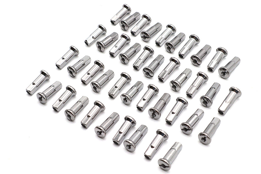 Spoke 40 Piece Chrome Nipple Set