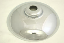 Load image into Gallery viewer, V-Twin chrome front hubcap for motorcycle wheel and tire, shiny metallic finish, fits V-Twin wheel and tire assembly.