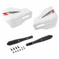 ZETA Xc Pro Convert handguards in white attached to a motorcycle handlebar, offering protection and style.