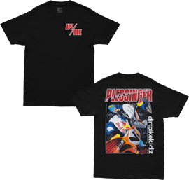 Black Ap7 Holeshot Tee shirt by DBK in XL size, showcasing a casual fit with graphic design on the front.