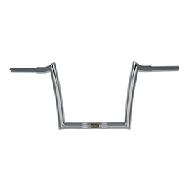 Chrome BaggerNATION 16-inch OEM Monkey Bars handlebars for Harley Davidson baggers, featuring sleek, chrome finish and ergonomic design.