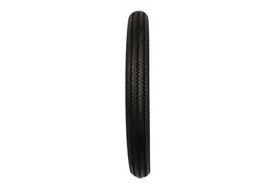 Blackwall Firestone Replica 4.00x19 inch wheel and tire by Coker Tire, showing the vintage-style blackwall design.