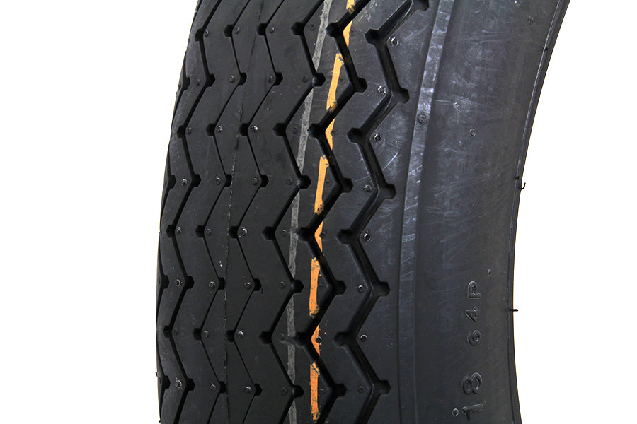 Coker Tire Firestone Replica 4.00 x 18 inch Indian Script wheel and tire for vintage vehicles, showcasing the classic design and branding.