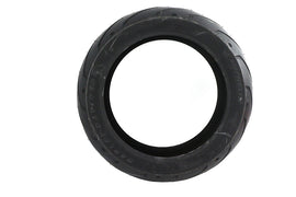 Michelin Rear Scorcher II 200/55ZR17 blackwall motorcycle tire mounted on wheel, detailed tread pattern visible