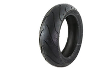 Load image into Gallery viewer, Michelin Rear Scorcher II 200/55ZR17 blackwall motorcycle tire mounted on wheel, showing tread pattern and sidewall details