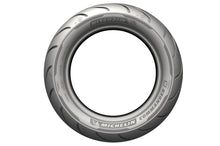 Load image into Gallery viewer, Michelin Commander III 80/90-21 front cruiser tire mounted on wheel, showcasing tread pattern and sidewall design.
