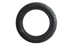 Load image into Gallery viewer, Michelin Commander III 130/80 B17 front touring motorcycle tire mounted on wheel, side view showing tread pattern and branding