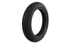 Load image into Gallery viewer, Michelin Commander III 130/80 B17 front touring motorcycle tire mounted on wheel, black rubber with tread pattern visible.