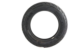 Michelin Commander III 130/90 B16 front touring motorcycle tire mounted on wheel, close-up view showing tread pattern and sidewall branding.