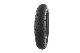 Michelin Commander II front motorcycle tire 130/80 B17 mounted on wheel, showing tread pattern and sidewall details.