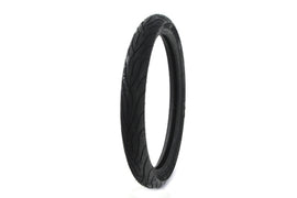 Michelin Commander II front tire MH 90-21 mounted on wheel, showing tread pattern and sidewall details.