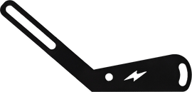 SAWICKI Softail mounting bracket for motorcycle, durable metal bracket for secure attachment, shown on a black background.