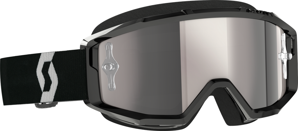 Primal Goggle Black/White Silver Chrome Works
