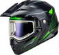 Md 74s Spectre Snow Helmet W/ Elec Shield Grey/Neon Green Xl