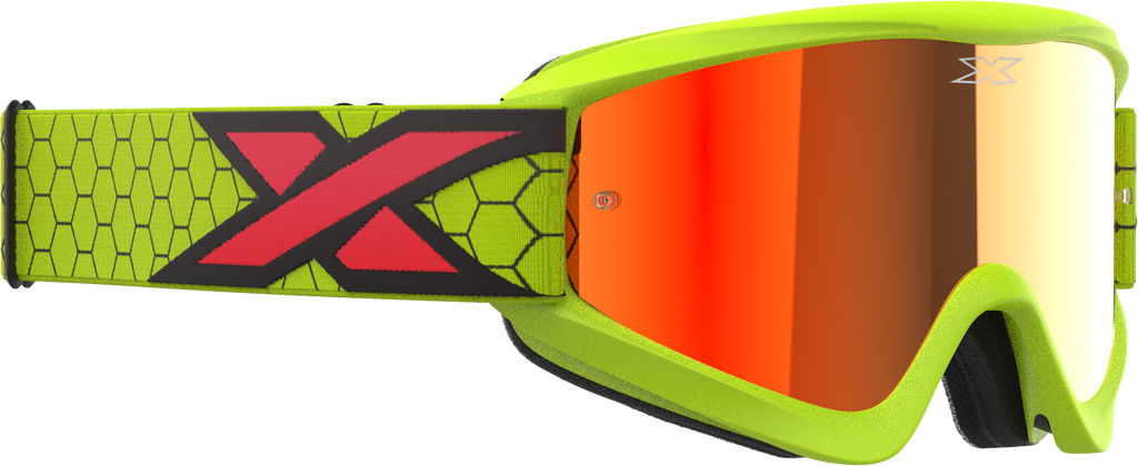 Flat Out Mirror Goggle Flo Ylw/Blk/Fire Rd Red Mirror