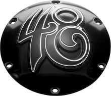 Load image into Gallery viewer, Billet Derby Cover Sporster 48 Black