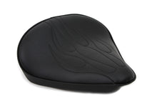 Load image into Gallery viewer, Black Solo Seat with Flame Stitch Large