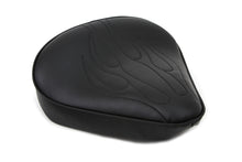 Load image into Gallery viewer, Black Solo Seat with Flame Stitch Large