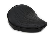 Load image into Gallery viewer, Black Solo Seat with Flame Stitch