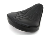 Load image into Gallery viewer, Black Solo Seat with Flame Stitch