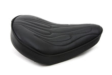 Load image into Gallery viewer, Black Solo Seat with Flame Stitch