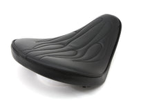 Load image into Gallery viewer, Black Solo Seat with Flame Stitch Small