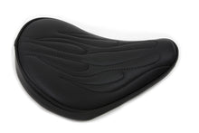 Load image into Gallery viewer, Black Solo Seat with Flame Stitch Small