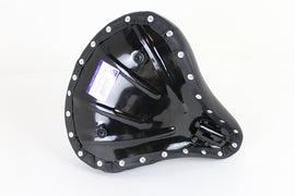 Bates Tuck and Roll leather solo seat for motorcycle, featuring classic design and detailed stitching.