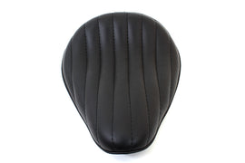 Bates Tuck and Roll Solo Seat for motorcycles, featuring a classic saddlebag style with leather upholstery and detailed stitching.