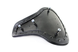 Bates Solo Seat and Saddlebag for motorcycle, leather seat with attached saddlebag, designed for comfortable riding.