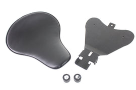 Bates Smooth Leather Solo Seat for motorcycle, featuring durable leather and ergonomic design for comfortable riding.