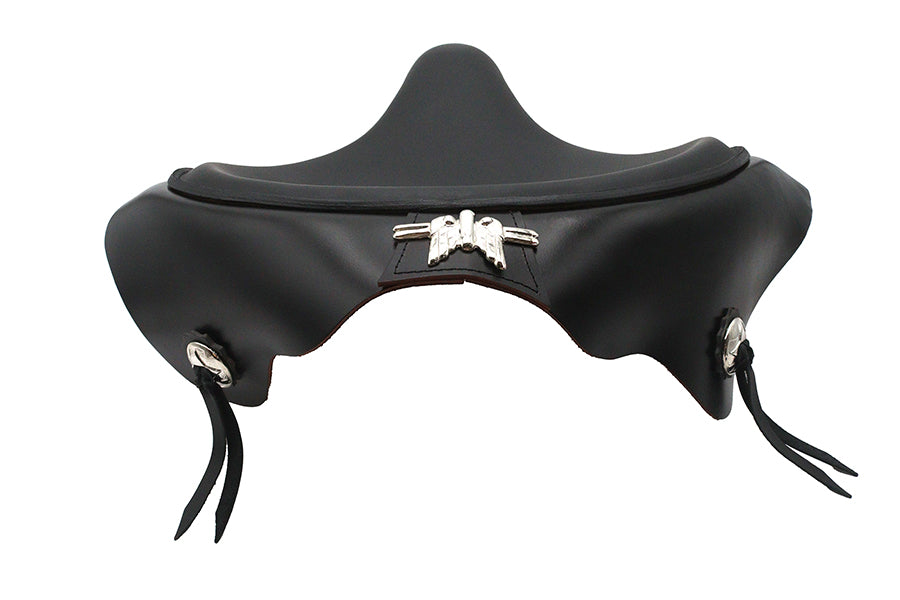Black Leather Solo Seat with Skirt