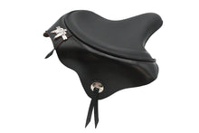 Load image into Gallery viewer, Black Leather Solo Seat with Skirt