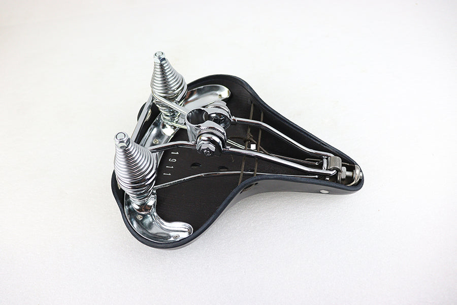 Double Steel Saddle Solo Seat Black