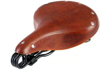 Load image into Gallery viewer, Double Steel Saddle Solo Seat Honey Brown