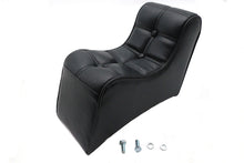Load image into Gallery viewer, Black Corbin Gentry rear seat pad for motorcycle seat and saddlebag comfort, with durable stitching and padding.