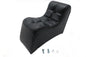 Black Corbin Gentry rear seat pad for motorcycle seat and saddlebag comfort, with durable stitching and padding.
