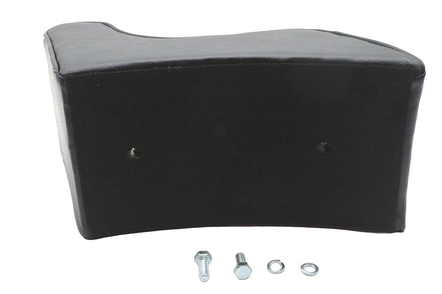 Black Corbin Gentry rear seat pad for motorcycle seat and saddlebag comfort, featuring detailed stitching and durable material.