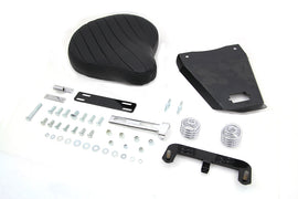 Bates Leather Solo Seat Kit with saddlebag for motorcycle, featuring durable leather construction and classic design.