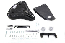 Load image into Gallery viewer, Bates Leather Solo Seat Kit with saddlebag, designed for motorcycle seating, featuring durable leather and classic styling.